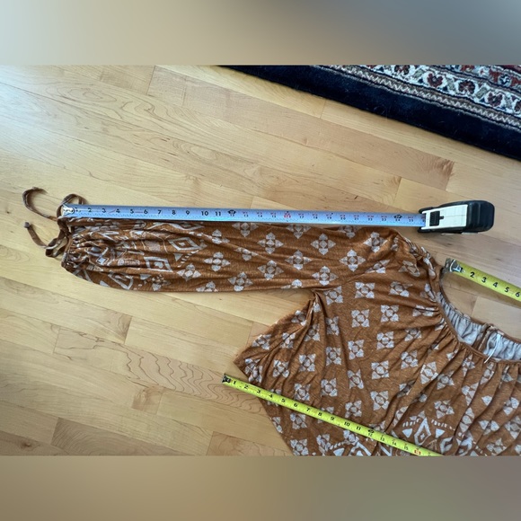 🍂Free People Dazed Swing Long Sleeve Crop Top Women’s Small Brown/Tobacco Boho - Picture 16 of 17